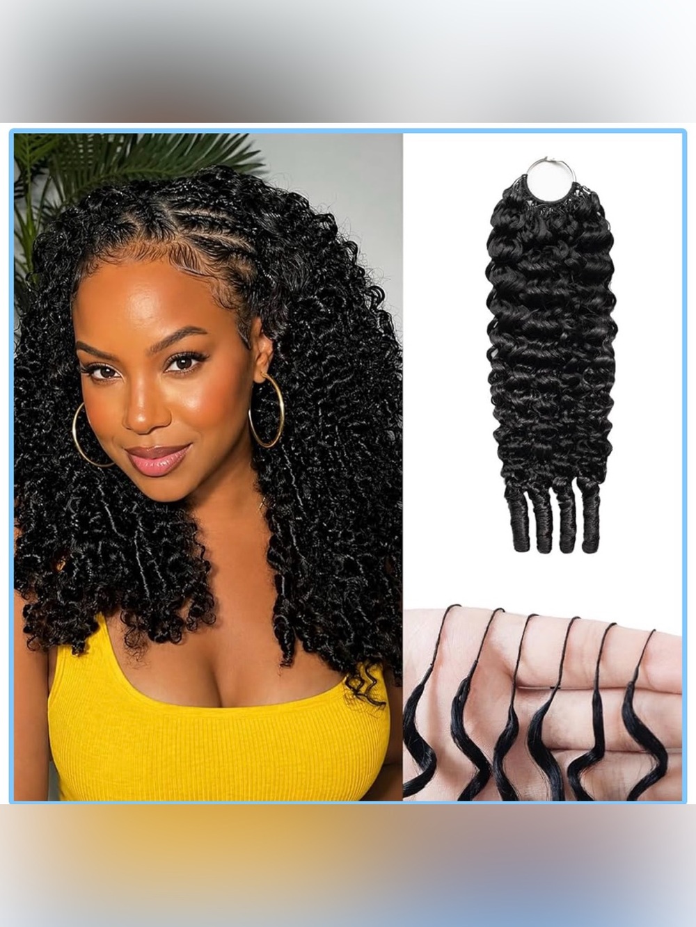 Burmese Curly Feather Crochet Human Hair Extensions 12" 60g
Spir